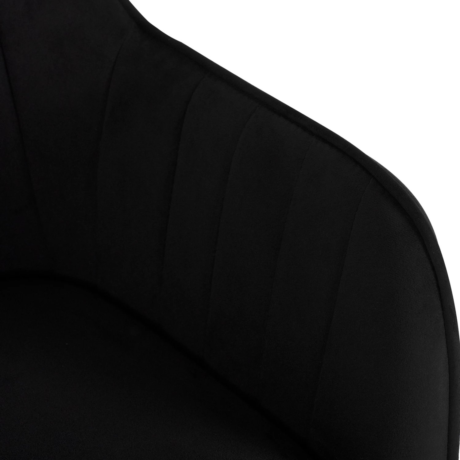 Karrige SAWYER FH8523.04 kadife e zezë dhe këmbë të arta 55Χ60Χ83Hcm, set prej 2 copash