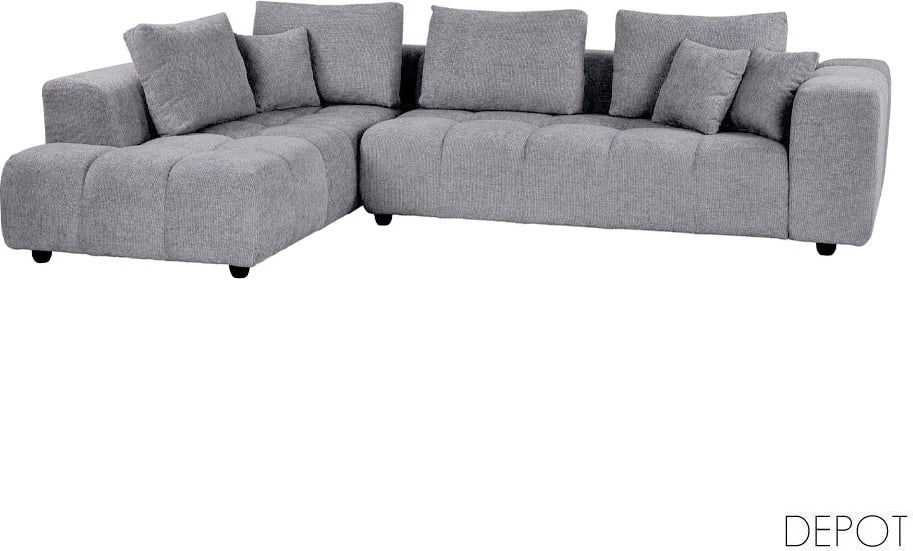 Kënd divani Tomos, kënd i majtë, ngjyrë gri LEGASY 18, 298x200x85