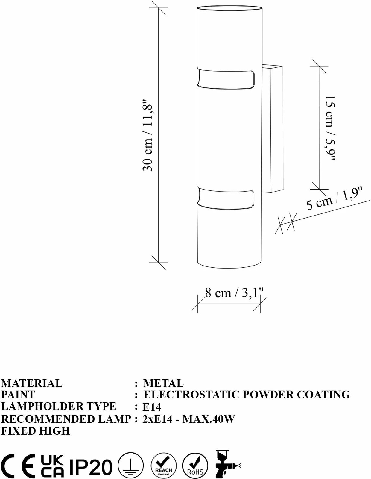 Llambë muri Opviq, Luxora - 15382, ngjyrë ari Llambë muri Opviq, Luxora - 15382, ngjyrë ari