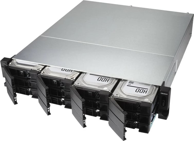 Kabinet ruajtje JBOD, QNAP TL-R1200C-RP, 12x3.5" SATA 6Gb/s, USB 3.2 Gen 2 Type‑C, Rack 2U, furnizim redundant