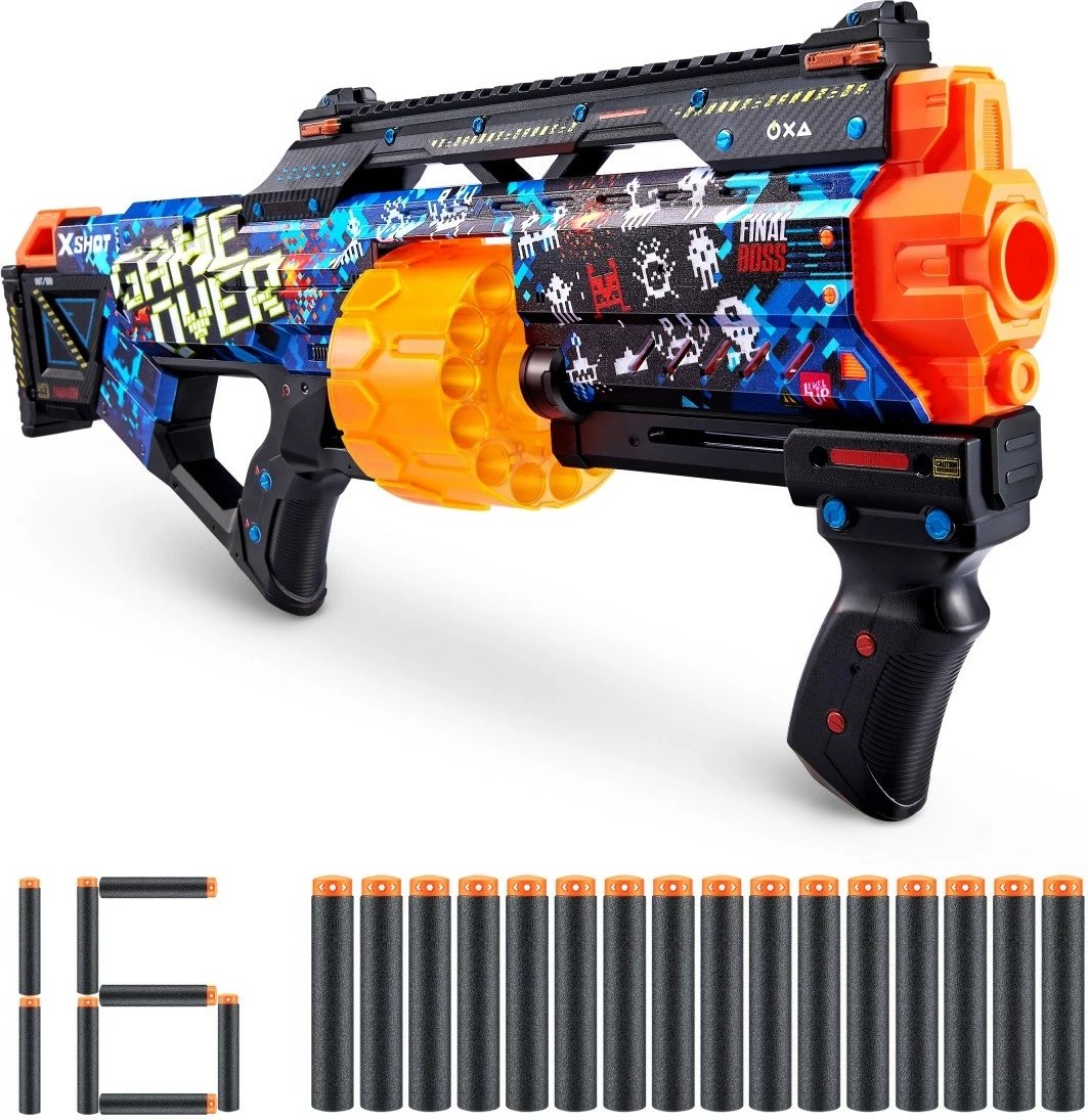 Lodër blaster ZURU X-Shot SKINS-LAST STAND, 16 shigjeta, Multicolour