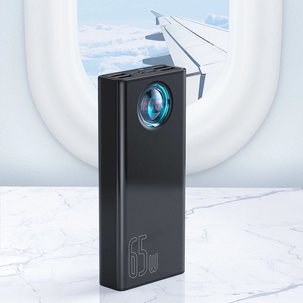 Powerbank Baseus Amblight 30000mAh, 65W, i bardhë Powerbank Baseus Amblight 30000mAh, 65W, i bardhë