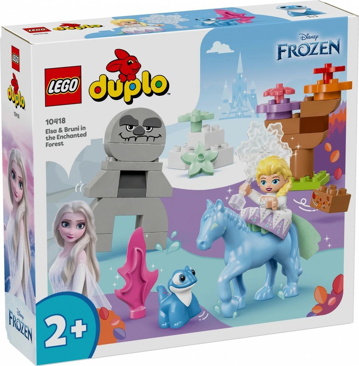 Set lodrash LEGO DUPLO Disney Frozen 2, Elsa dhe Bruni në Pyllin Magjik, 31 pjesë, për fëmijë 2+ vjeç