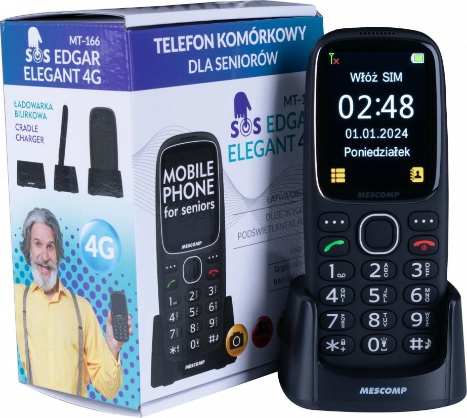 Celular Mesmed MT-166 Edgar Elegant 4G, 128 MB, i zi