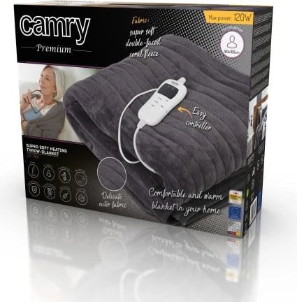 Batanije elektrike me ngrohje, Camry CR 7418, 160x180 cm, timer 1-9h, 7 nivele, 110-120W