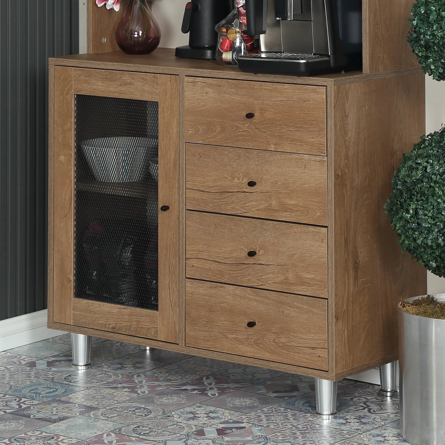 Dollap multifunksional, ngjyrë lisi kaukazian, Grano 96