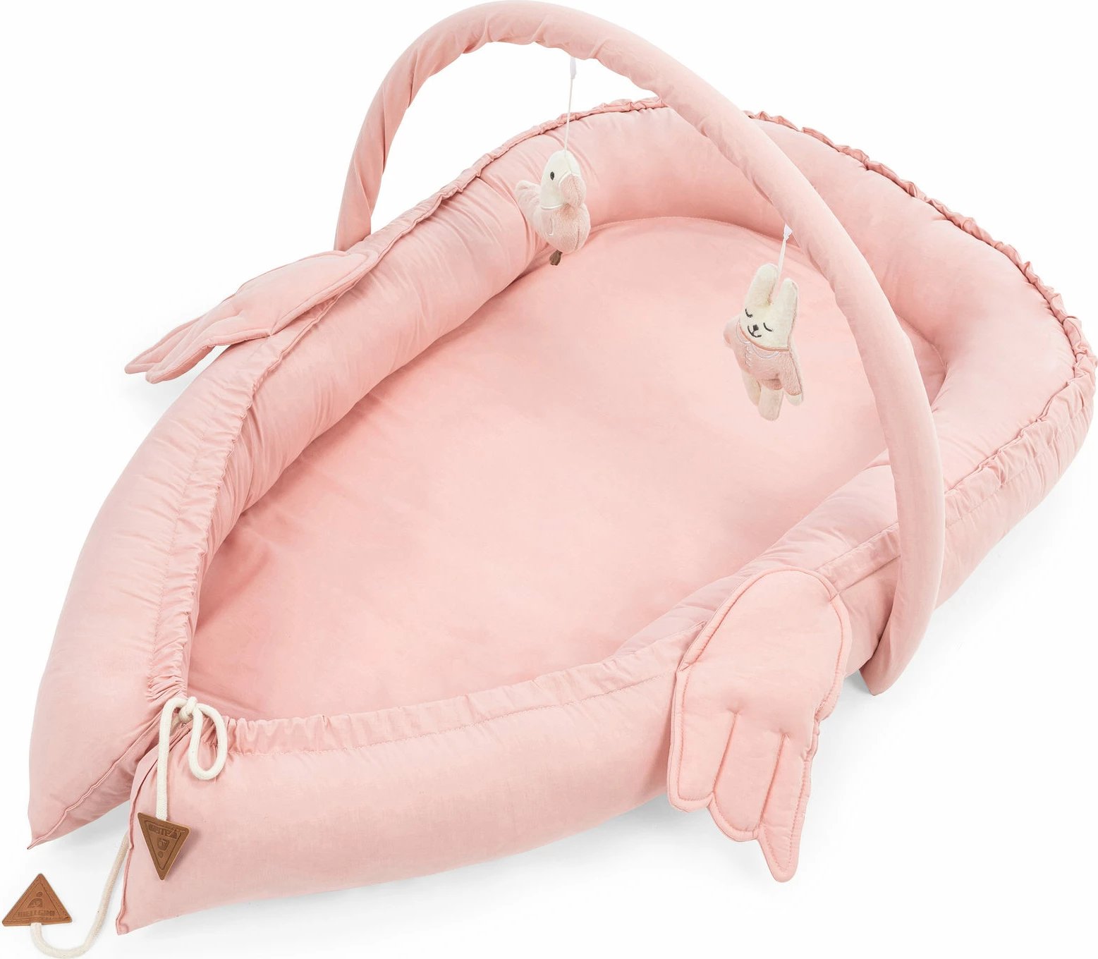 Shtrat për bebe babynest, ngjyrë rozë, Evila Originals