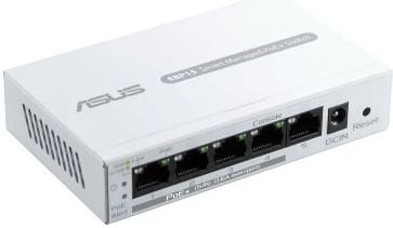 Switch i menaxhueshëm Asus ExpertWiFi EBP15 (90IG08D0-MO3B00), 5 porta me 4x PoE+, 100 Mbps, menaxhim AiMesh/standalone, i bardhë