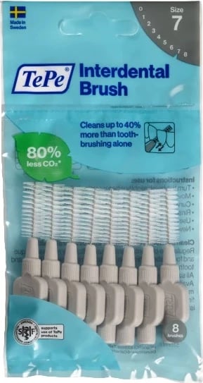 Furça interdentale TePe Original 1.3mm gri 8 copë