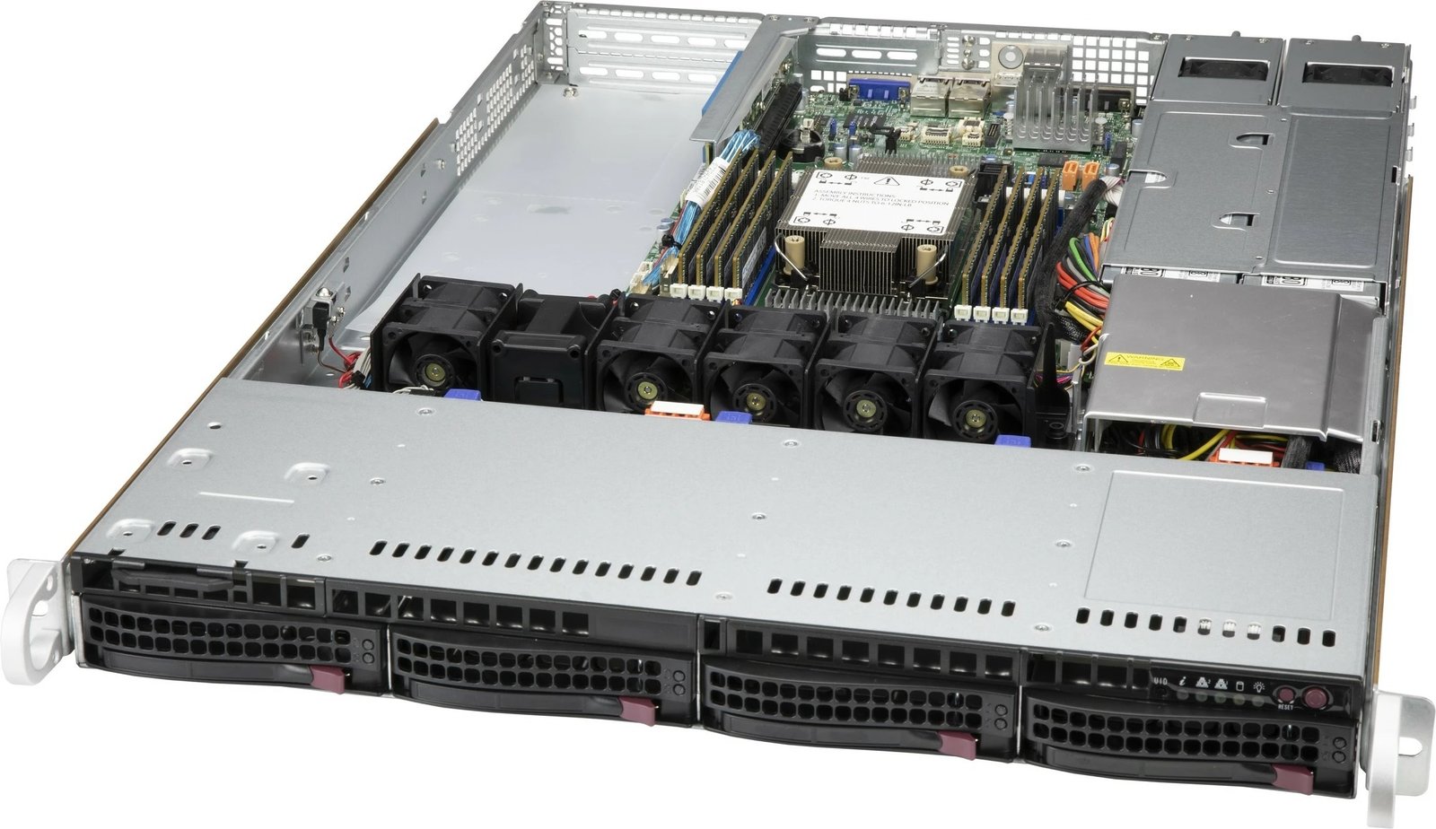 Kasë serveri Supermicro CSE-815TQC4-R504WB3, 1U rack, 4x3.5", 600W, e zezë