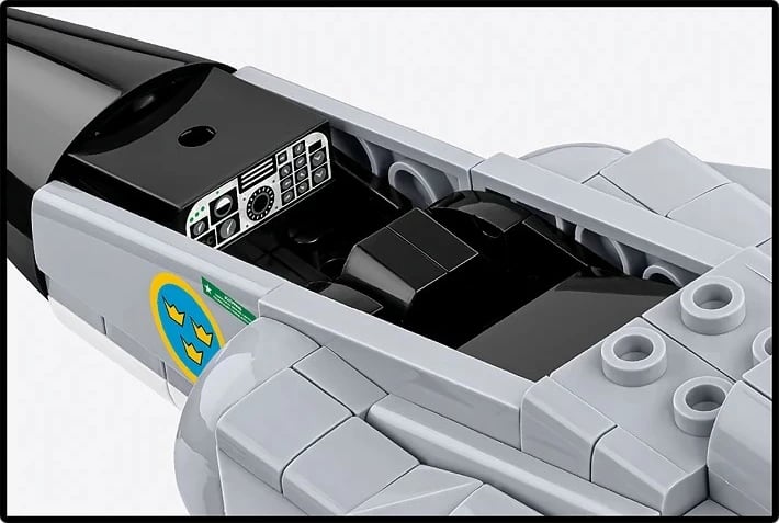 Set blloqe ndërtimi, Cobi, Saab AJ 37 Viggen (COBI-5915), 881 copa, shkallë 1:48, seri Armed Forces