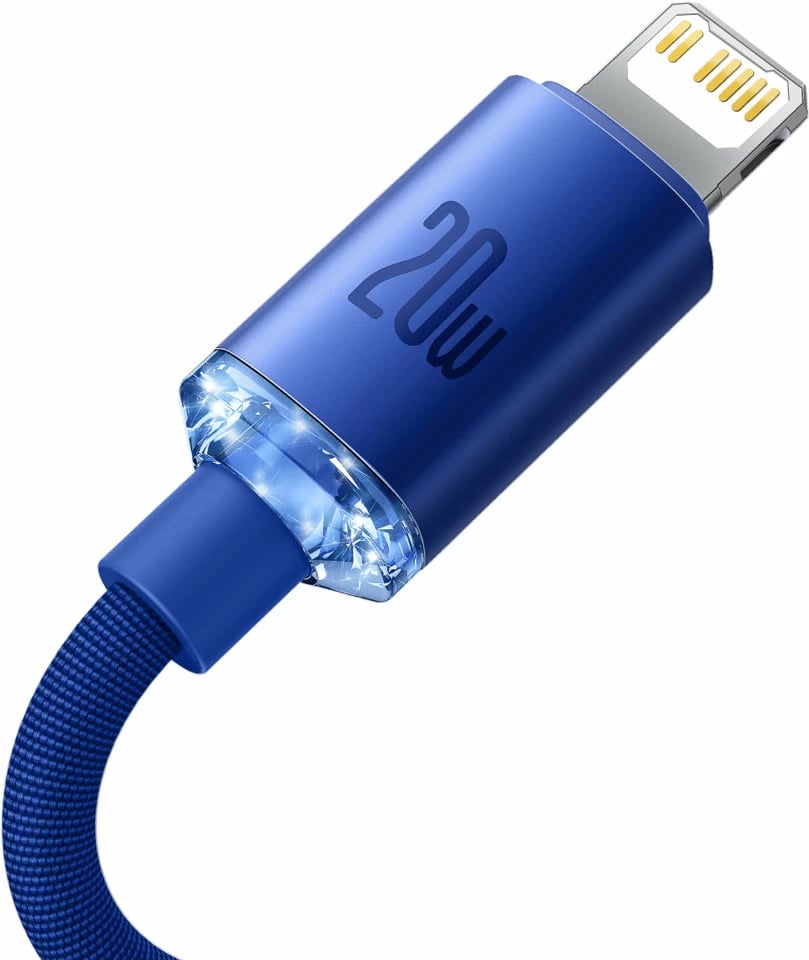 Kabllo Baseus CAJY000203 Lightning në USB-C, 1.2m, 20W, Blu