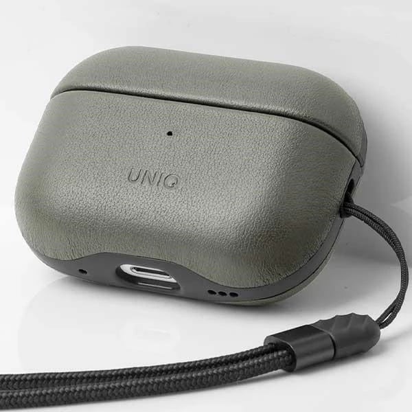 Mbështjellës UNIQ Terra për AirPods Pro 2, lëkurë, e gjelbër