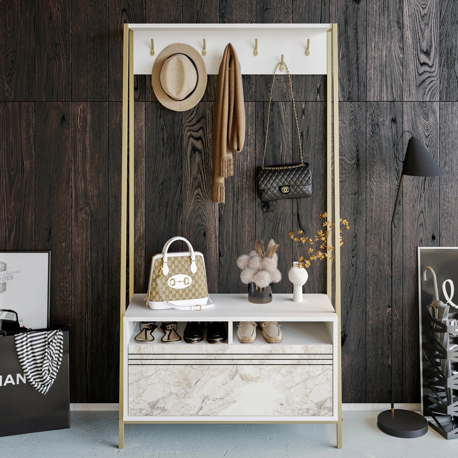 Stendë për korridor Hanah Home, Devin, e bardhë