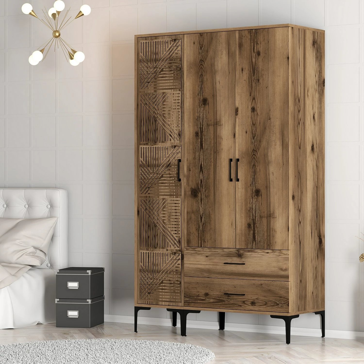 Dollap Walnut Skye Decor, Kumsal PT