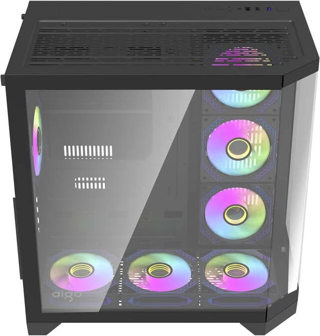 Kasë Darkflash FT418 PRO me 7 ventilatorë aRGB, Midi Tower, e zezë