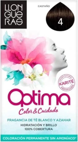 Bojë flokësh LLONGUERAS Optima 4 kafe unisex