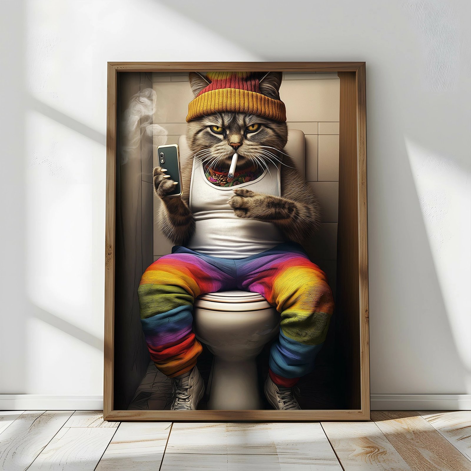 Pikturë dekorative me kornizë, MDF, Wallity, TUN004-XL, shumëngjyrëshe, 50x70x3.5cm