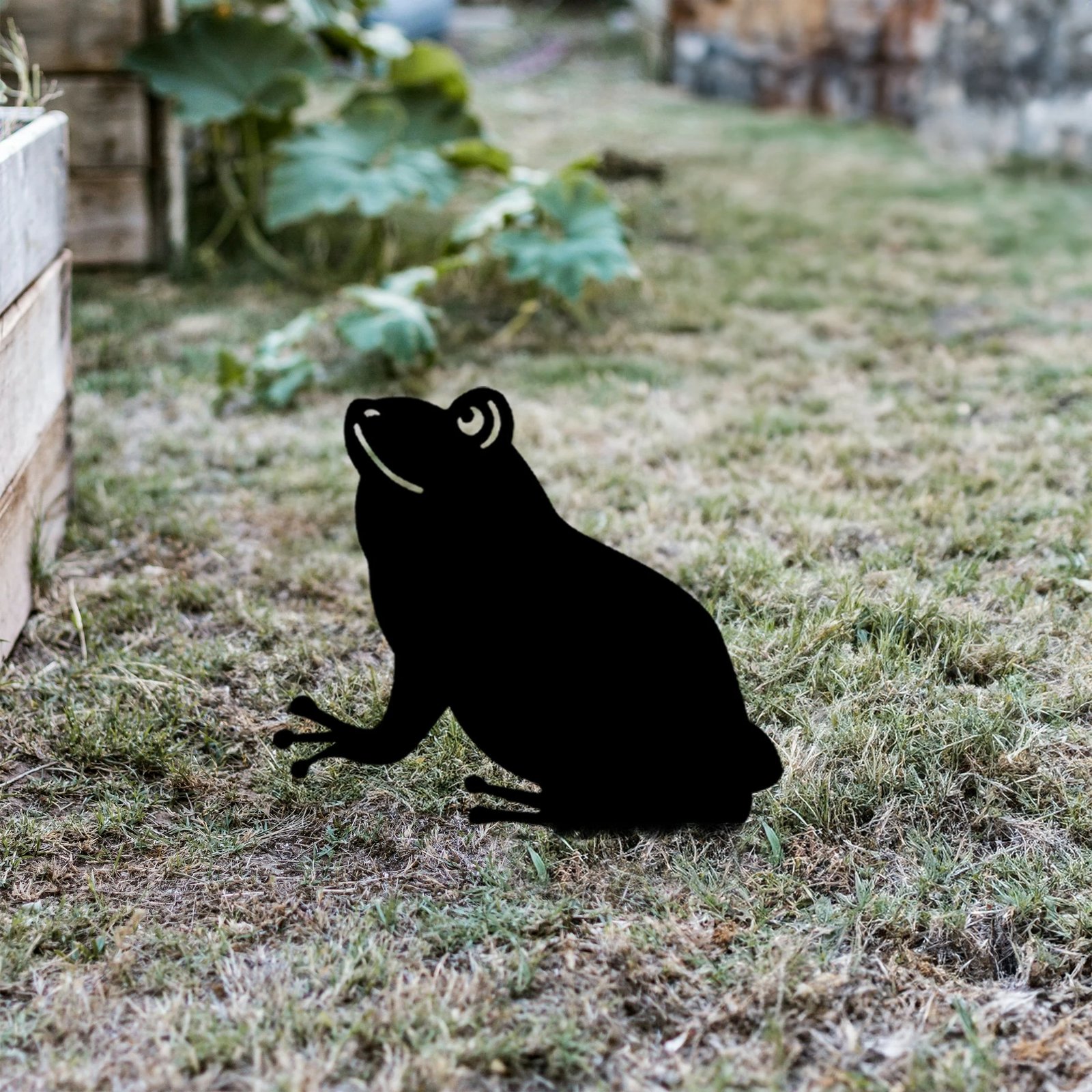 Objekt dekorativ për kopsht, dizajn Aberto, bretkocë, e zezë, 34x22cm Objekt dekorativ për kopsht, dizajn Aberto, bretkocë, e zezë, 34x22cm