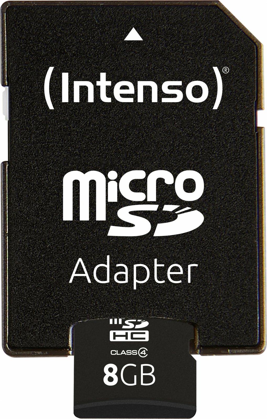 Kartelë memorie Intenso microSDHC 8GB me adapter, e zezë