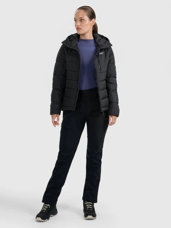 Jakne trekking për femra 4f, gri