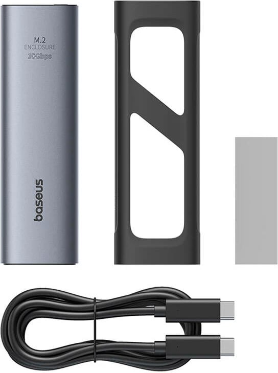 Kasë SSD Baseus FlyJoy B00760600811-01, M.2 NVMe, USB 3.2 Gen2, Gri