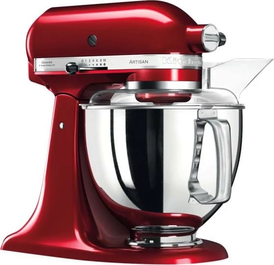 makinë kuzhine, KitchenAid, Artisan 5KSM175PSECA, 4.8L, 10 shpejtësi, kokë me ngritje, Candy Apple Red