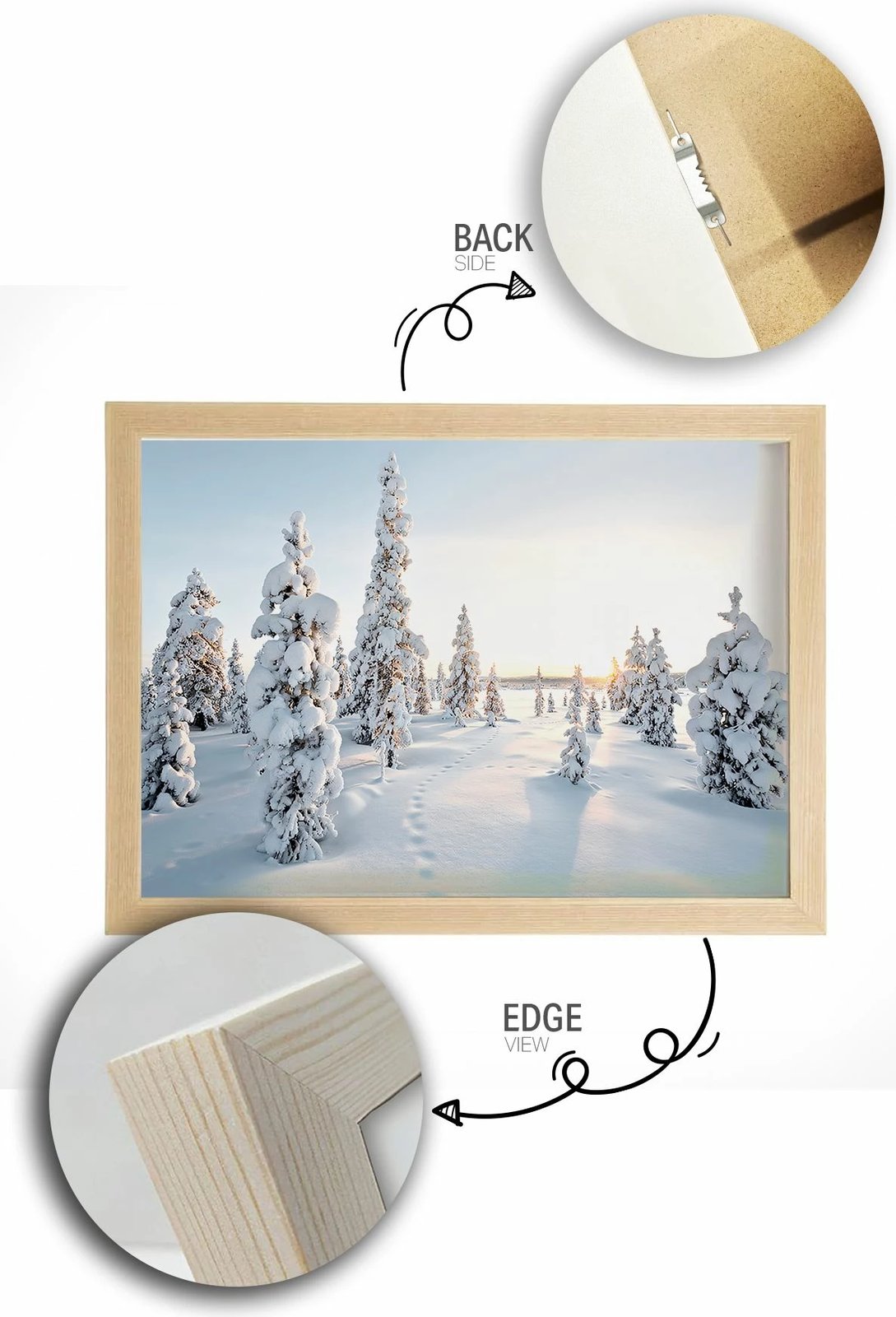 Pikturë dekorative me kornizë, shumëngjyrëshe, Wallity, Tekhamcerceve86, 33x48cm