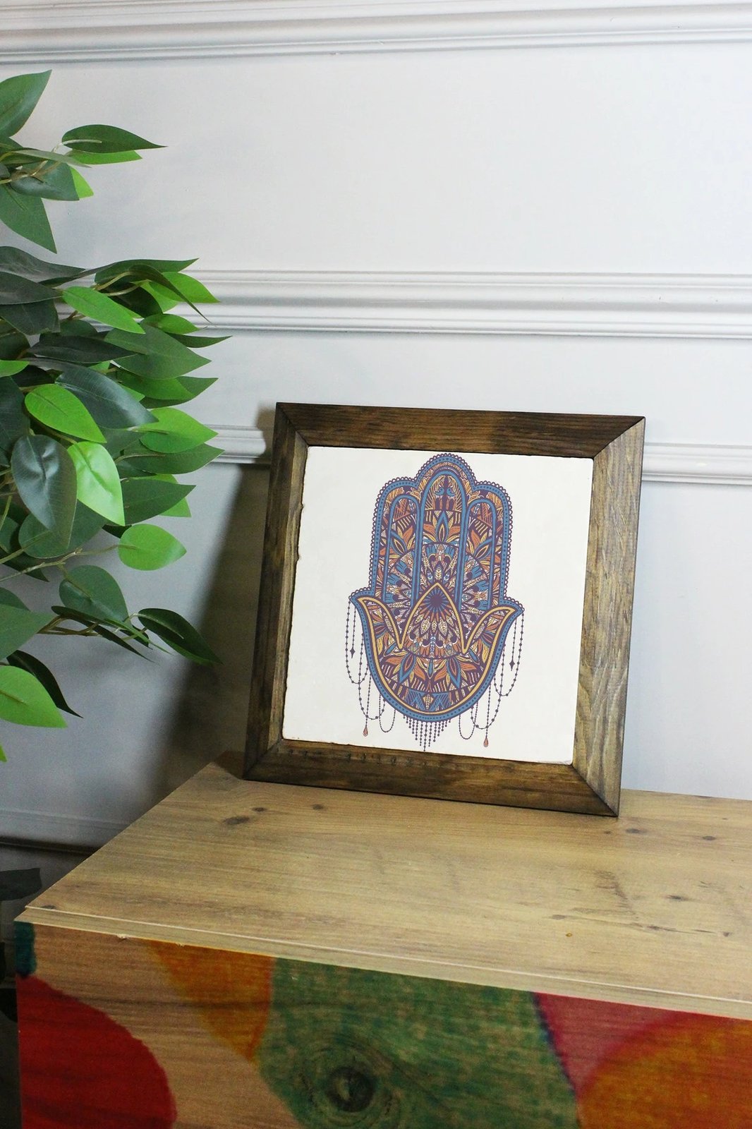 Pikturë dekorative me kornizë, shumëngjyrëshe, Ersytastablo21 - 26