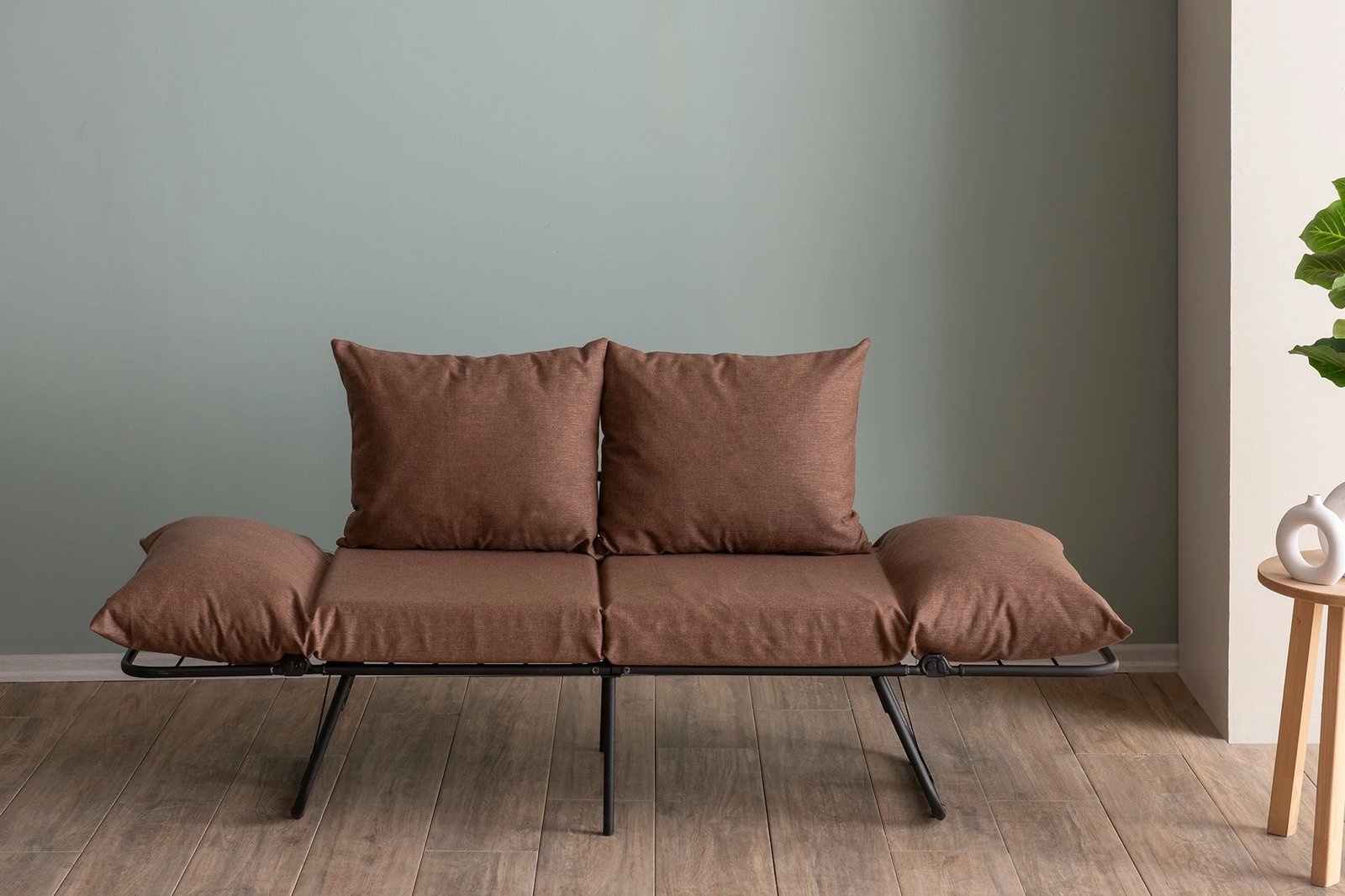 Divan-krevat dy ulëshe, ngjyrë kafe e çelët, Viper 2-Seater