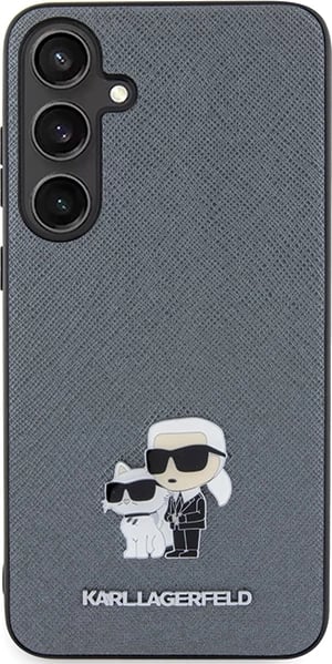 Mbështjellës Karl Lagerfeld Saffiano Karl&Choupette Pin për Samsung Galaxy S24, Gri