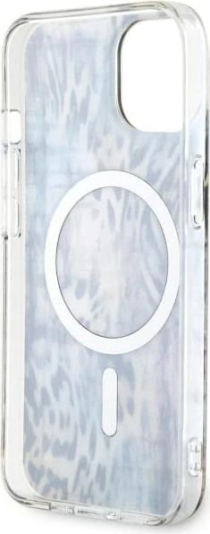 Mbështjellës Guess Leopard MagSafe për iPhone 14, Blu Mbështjellës Guess Leopard MagSafe për iPhone 14, Blu