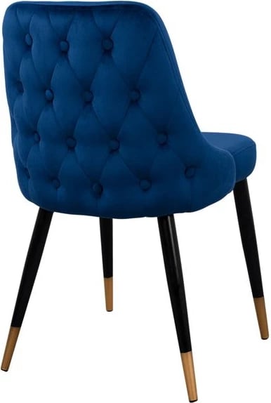 Karrige Serentiy FH8527.08 prej kadifeje blu me kornizë metalike 51x58x83 cm, set prej 2 copë