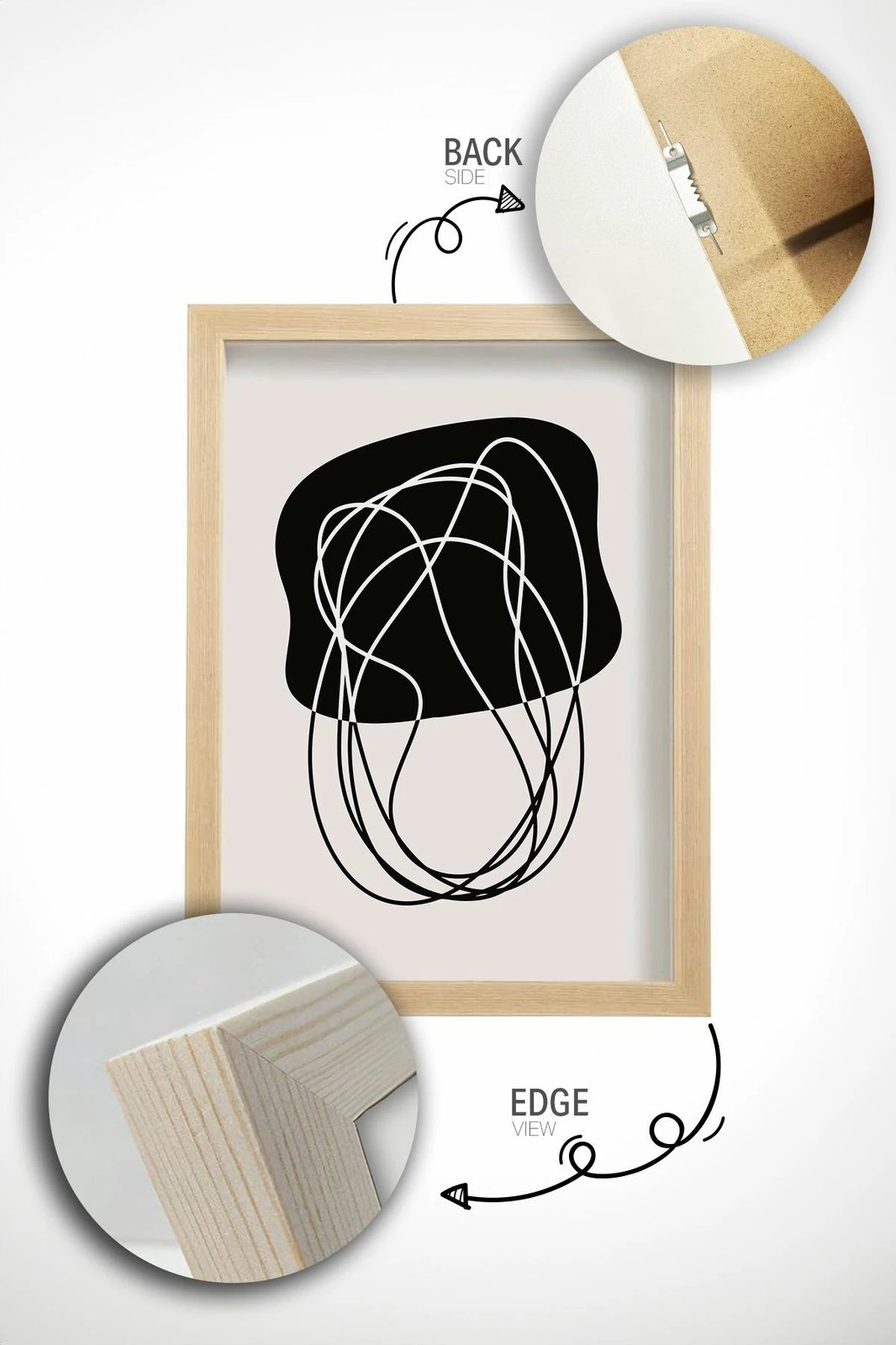 Pikturë dekorative me kornizë (3 copë), Wallity, Ersydata10-5070