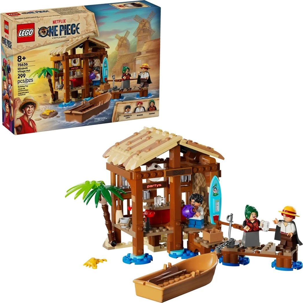 Set LEGO ONE PIECE 75636 Windmill Village Hut, 299 pjesë, me 3 minifigura