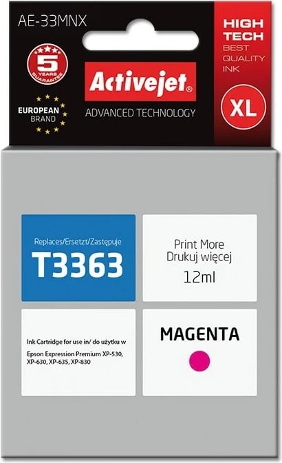 Ngjyrë zëvendësuese Activejet AE-33MNX për printer Epson, 12 ml