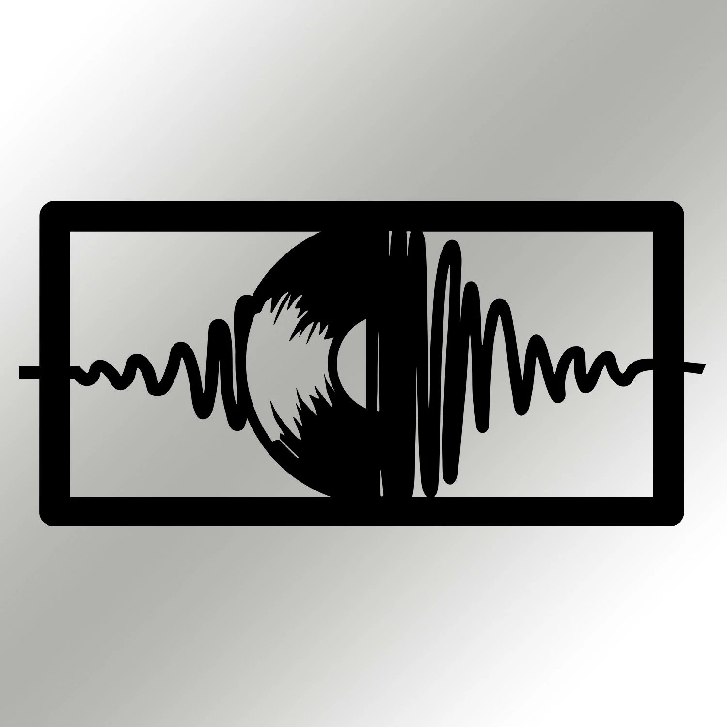 Aksesor dekorativ metalik për mur, Wallity, Timsal, ngjyrë e zezë, 50x24cm