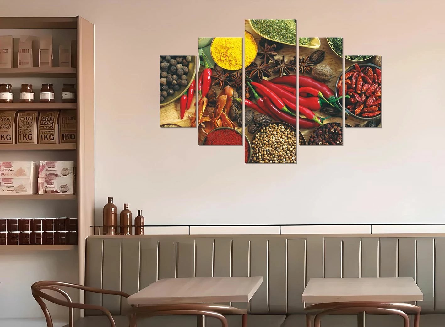 Pikturë dekorative MDF, 5 pjesë, Wallity, ST098