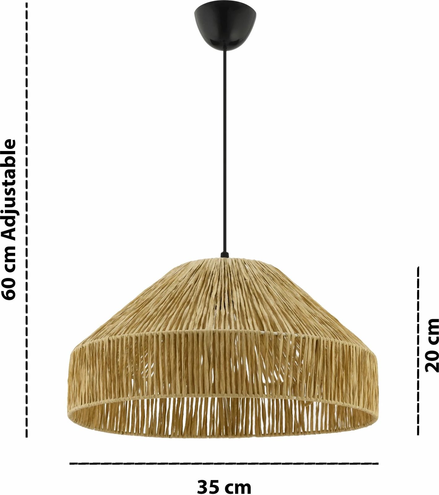 Llambë tavani Opviq, Tartan, ngjyrë camel dhe e zezë