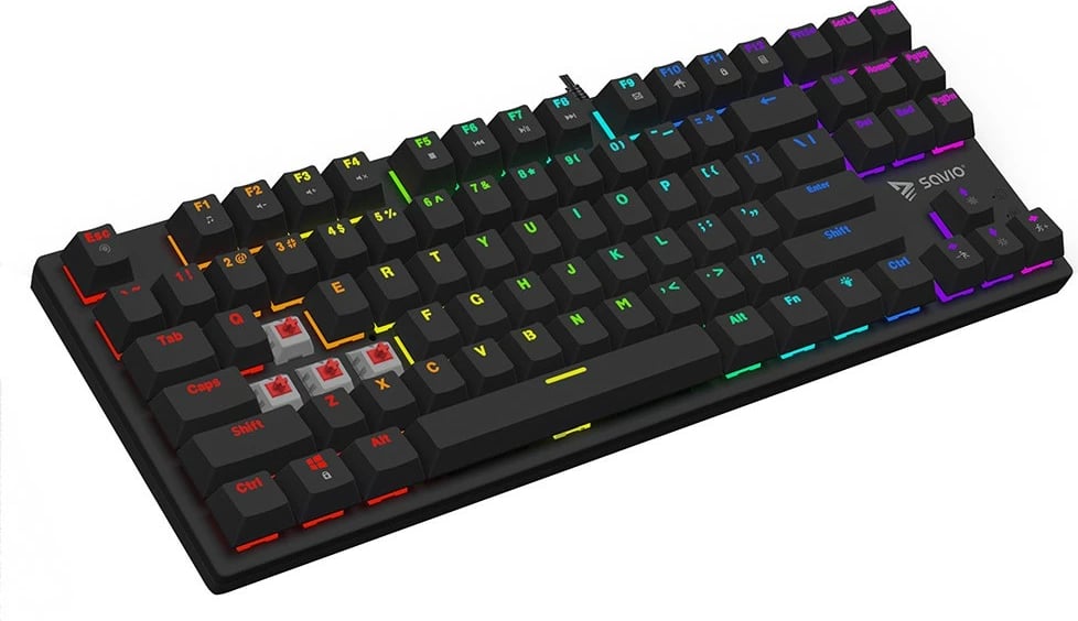 Tastierë mekanike Savio Tempest X2, Outemu Red, RGB, me kabllo, e zezë Tastierë mekanike Savio Tempest X2, Outemu Red, RGB, me kabllo, e zezë