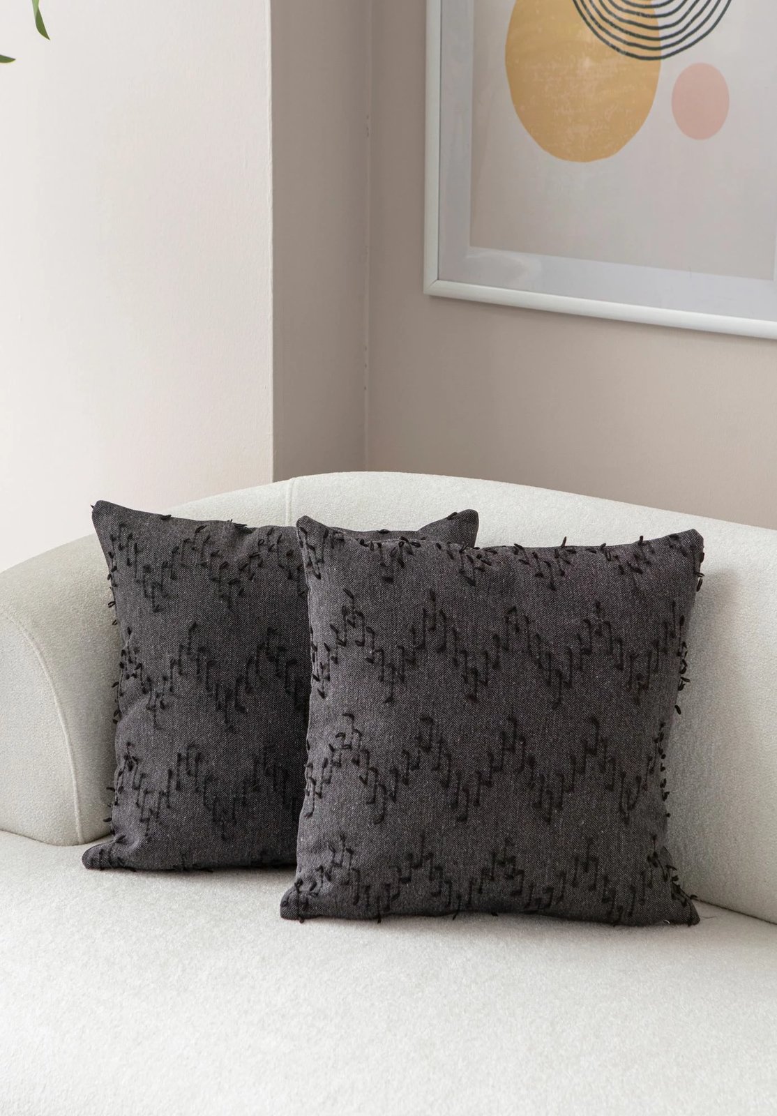 Set mbulesash për jastëkë (2 copë), Evila Originals, Tuffet, e zezë v4