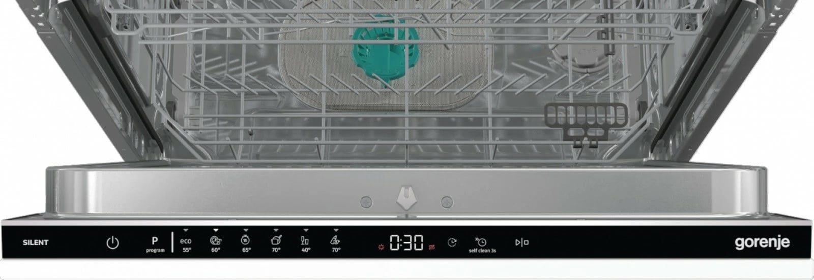 Lavastovilje Gorenje GV643E90, e integrume, 16 sete, e bardhë