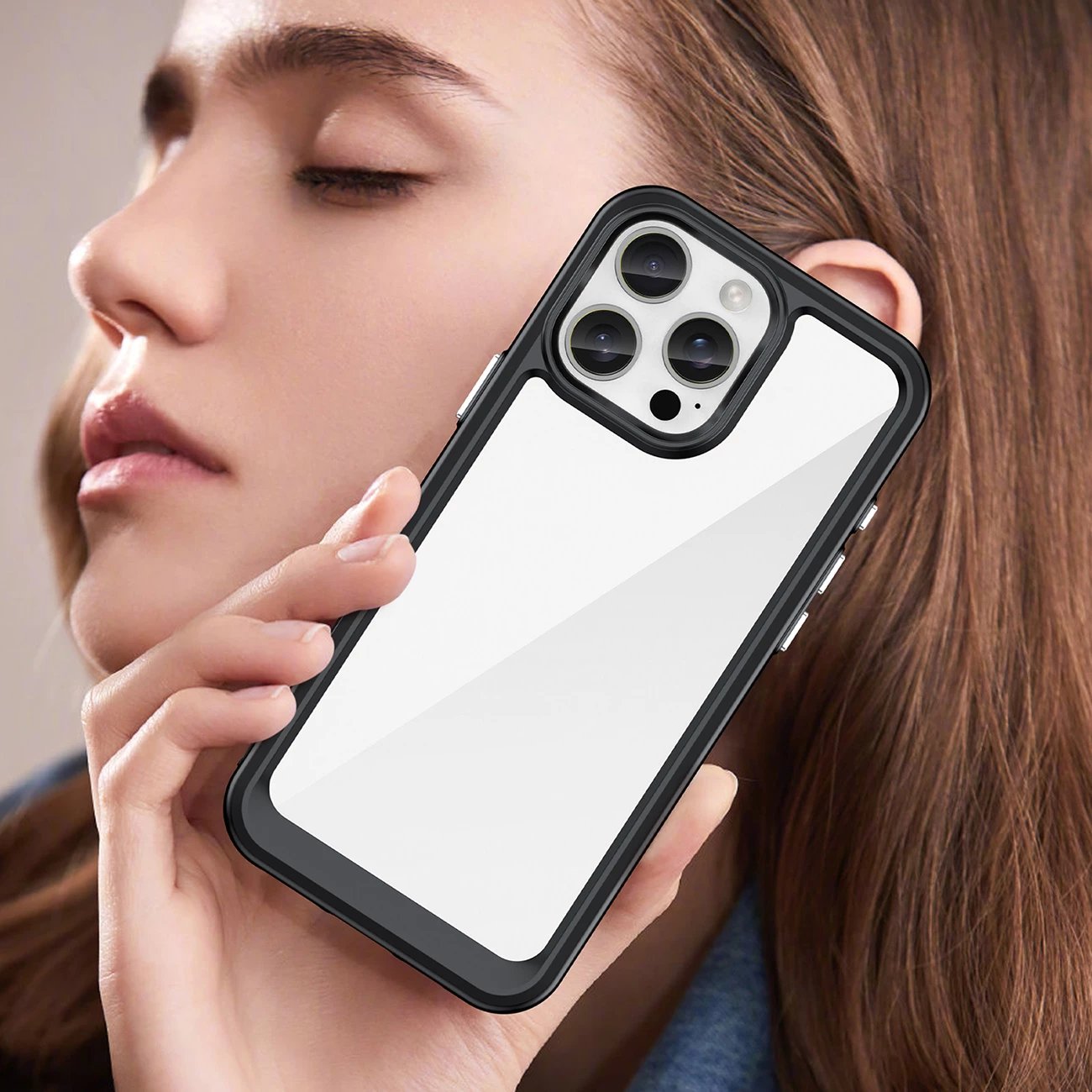 Mbështjellës Hurtel Outer Space Case për iPhone 16 Pro Max, i zi