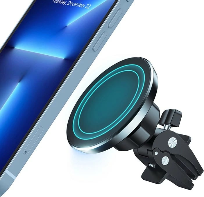 Mbajtëse magnetike për veturë CRONG CARCLIP MAGNETIC, MagSafe, e zezë