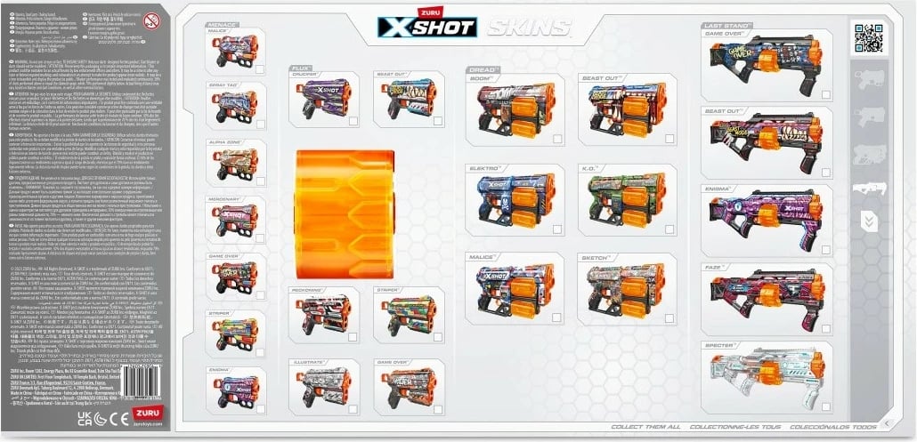 Blaster lodër ZURU X-Shot SKINS Last Stand Enigma, 16 shigjeta, shumëngjyrësh