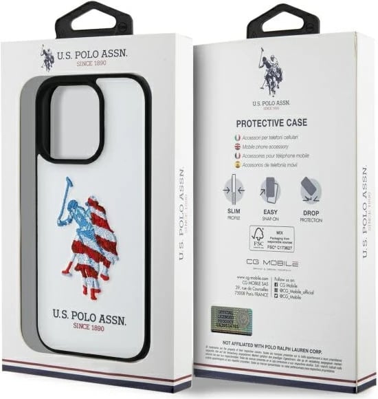 Mbështjellës për celular U.S. Polo Assn. USHCP15XPUSH, për iPhone 15 Pro Max 6.7", lëkurë ekologjike, bardhë Mbështjellës për celular U.S. Polo Assn. USHCP15XPUSH, për iPhone 15 Pro Max 6.7", lëkurë ekologjike, bardhë