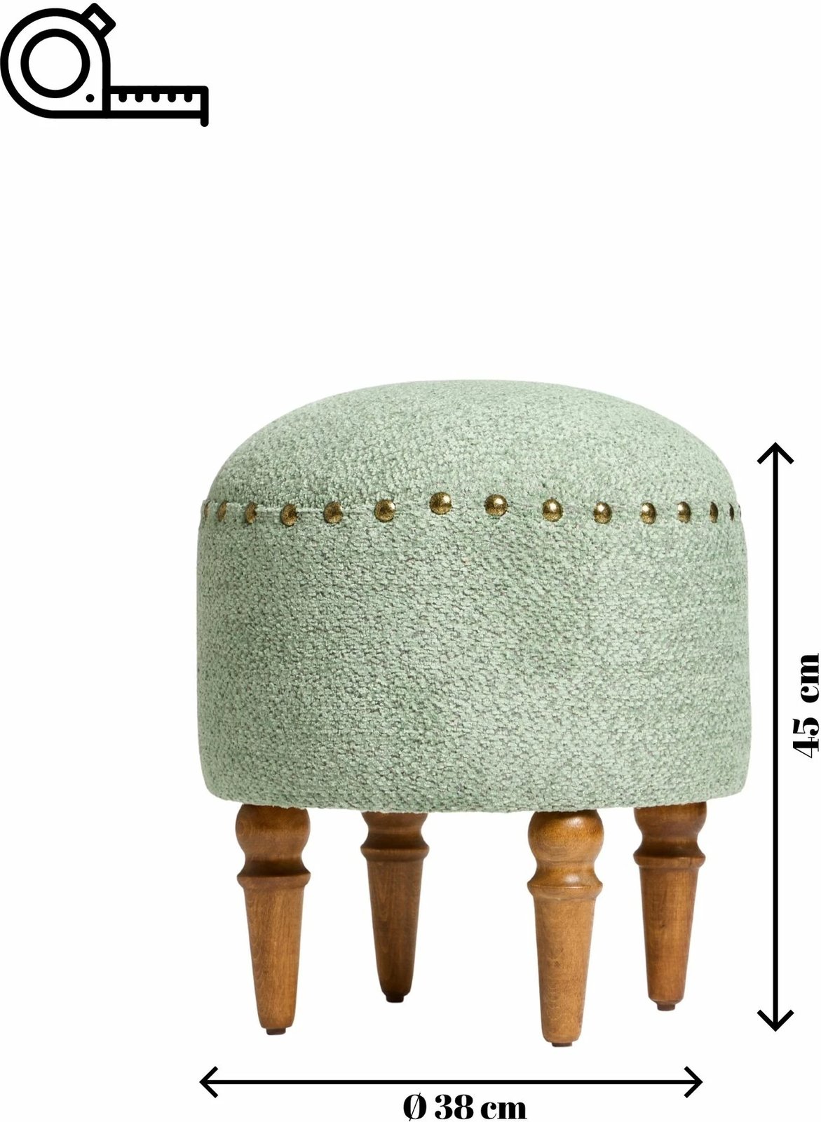 Tufet Saga, ngjyrë matcha dhe arr, Atelier del Sofa