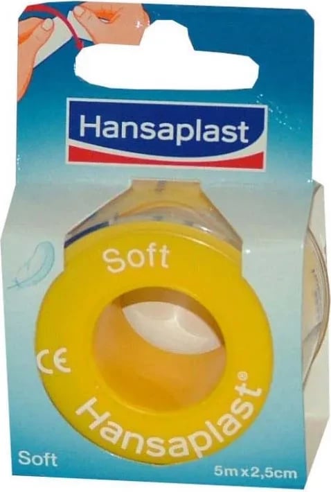 Shirit i butë Hansaplast 5m x 2.5cm