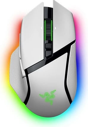 Maus Razer Basilisk V3 Pro 35K, wireless, RGB, i bardhë