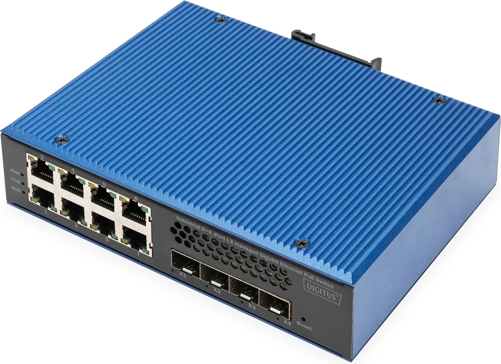 Switch Digitus Industrial 8 + 4 10G Uplink Port L3 managed Gigabit Ethernet PoE, Managed, L2/L3, Gigabit Ethernet (10/100/1000), Full duplex, Power over Ethernet (PoE)